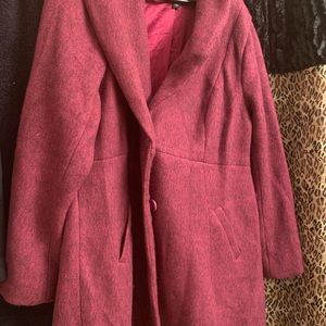 TORRID Purple Car Coat. NWOT, Size 1 (1X, 14-16)